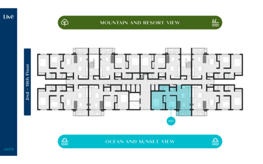 Viva en las Alturas con Vista al Mar en el Piso 12 de Live Jacó: Estilo y Confort a su Alcance. Código: 112791
